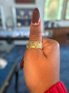 Alex Sepkus 18K Yellow Gold Numbers Ring – Luxury Designer Gold Statement Ring w