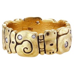 Alex Sepkus 18K Yellow Gold Flora Band with Round Diamonds