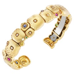 Pulsera tipo brazalete «Little Orchard» de Alex Sepkus, en oro amarillo de 18 quilates