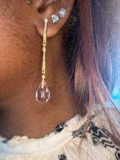 Alex Sepkus 18K Yellow Gold “Sticks & Stones” Morganite & Diamond Earrings – Lux