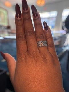 Alex Sepkus Platinum “Swirling Water” Natural Color Diamond Dome Band