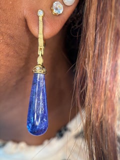 Alex Sepkus 18K Yellow Gold “Sticks & Stones” Tanzanite & Diamond Earrings – Lux
