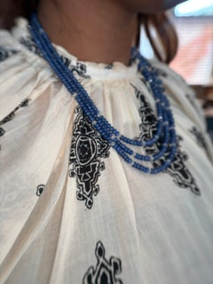 Alex Sepkus Platinum “Lillies” Multi-Strand Sapphire & Diamond Necklace – Luxury