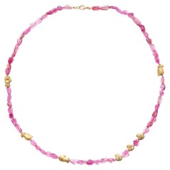 Alex Sepkus 18K Gold & Pink 18K Gold & Pink Tourmaline “Fable Animals” Necklace