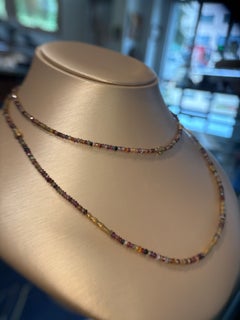 Alex Sepkus 18K Gold “Flora” Tundra Garnet 38" Necklace