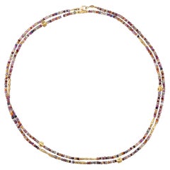 Alex Sepkus 18K Gold “Flora” Tundra Garnet 38" Necklace