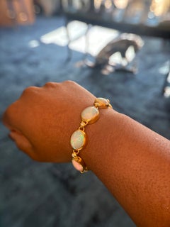 Gurhan One-of-a-Kind 24K Gold Ethiopian Opal & Diamond Bracelet