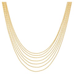 Gurhan 24K Yellow Gold 7-Strand “Rain” Necklace with Drizzle Beads