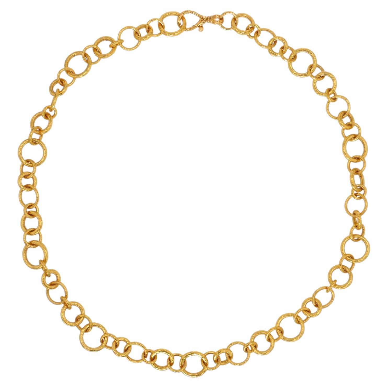 Pre-owned Gurhan 24k Yellow Gold Hoopla Necklace � Sculptural Luxury Jewelry