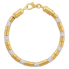 Gurhan 24K Gold Vertigo 5.5mm Diamond Pavé Bracelet – Luxury Jewelry
