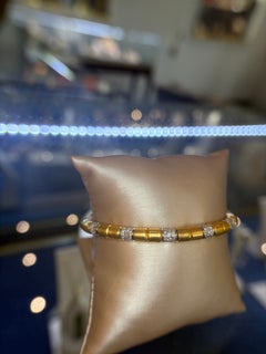 Gurhan 24K Gold Vertigo 5.5mm Diamond Pavé Bracelet – Luxury Jewelry