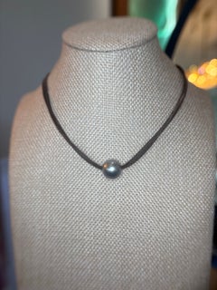 Jhana Pearl Leather Tahitian Pearl Simplicity Necklace – Luxury Jewelry