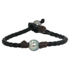 Jhana Pearl Leather Tahitian Pearl Simplicity Bracelet – Luxury Jewelry