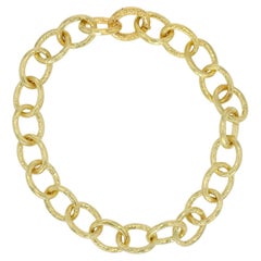18K Yellow Gold Small Hammered Link Bracelet – Luxury Designer Jewelry