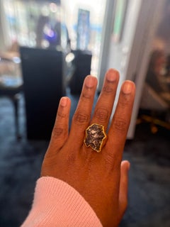Anello "Noir" di Jorge Adeler in oro giallo 18 carati con meteorite Sikhote-Alin – Gioielli di lusso