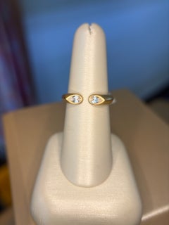 Kimberly Collins 18K Yellow Gold White Sapphire Hug Ring – Luxury Jewelry