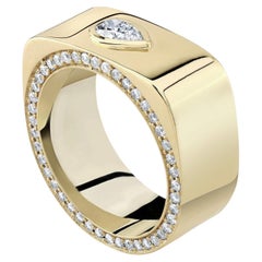 Loraida 18K Yellow Gold Vortex Chunky Diamond Ring