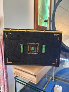 Lotus Arts de Vivre One-of-a-Kind 18K Yellow Gold Floating Jade and Black Clutch