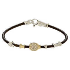 Bracelet en cuir « Baie de Toyama » de Misani, en or jaune 18 carats et argent sterling