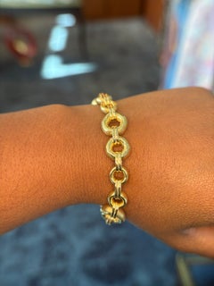 Pulsera Misani de malla redonda «Cleopatra» en oro amarillo de 18 quilates