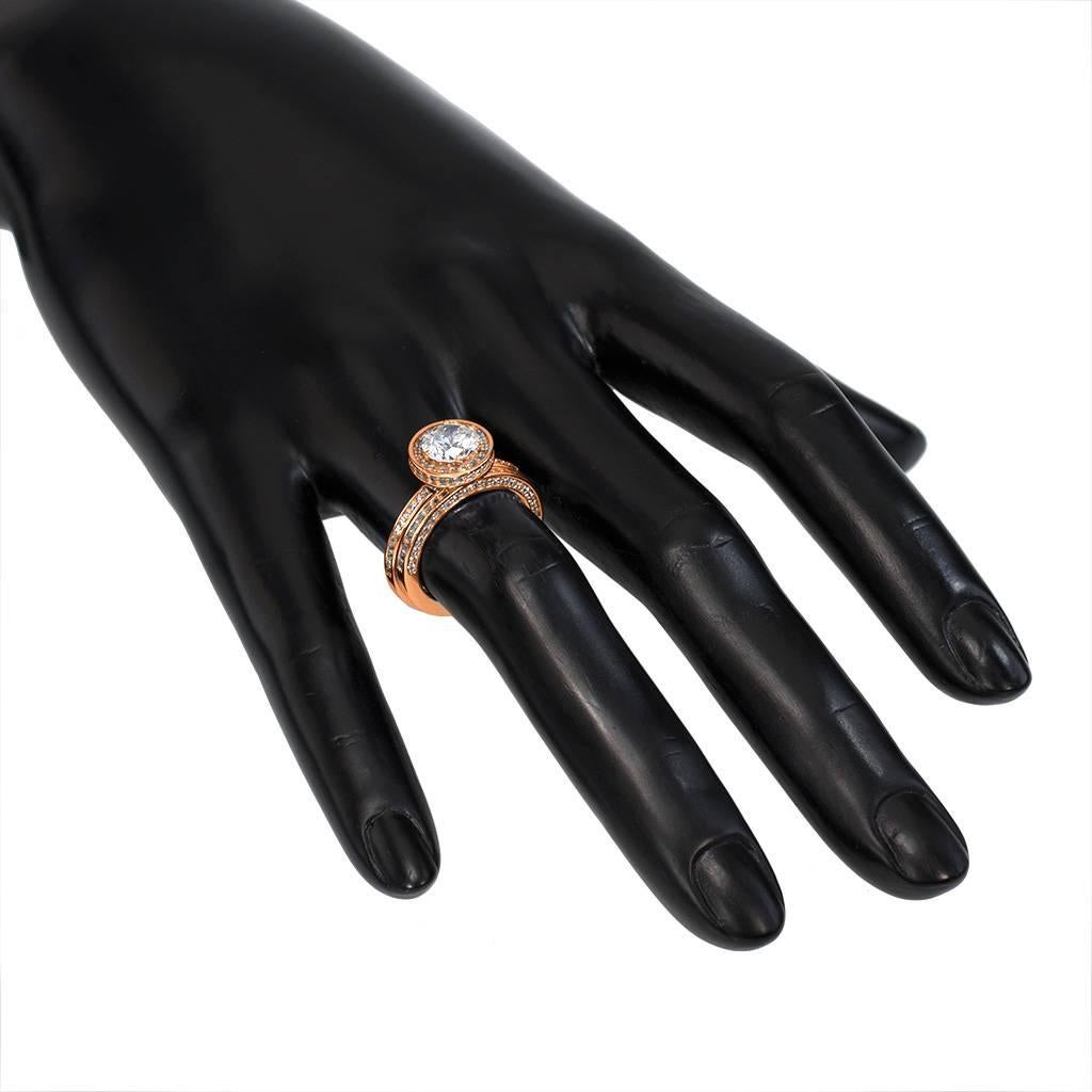 Alex Soldier Eternal Love Diamond Engagement 1.55 Carat Ring in Rose Gold 2