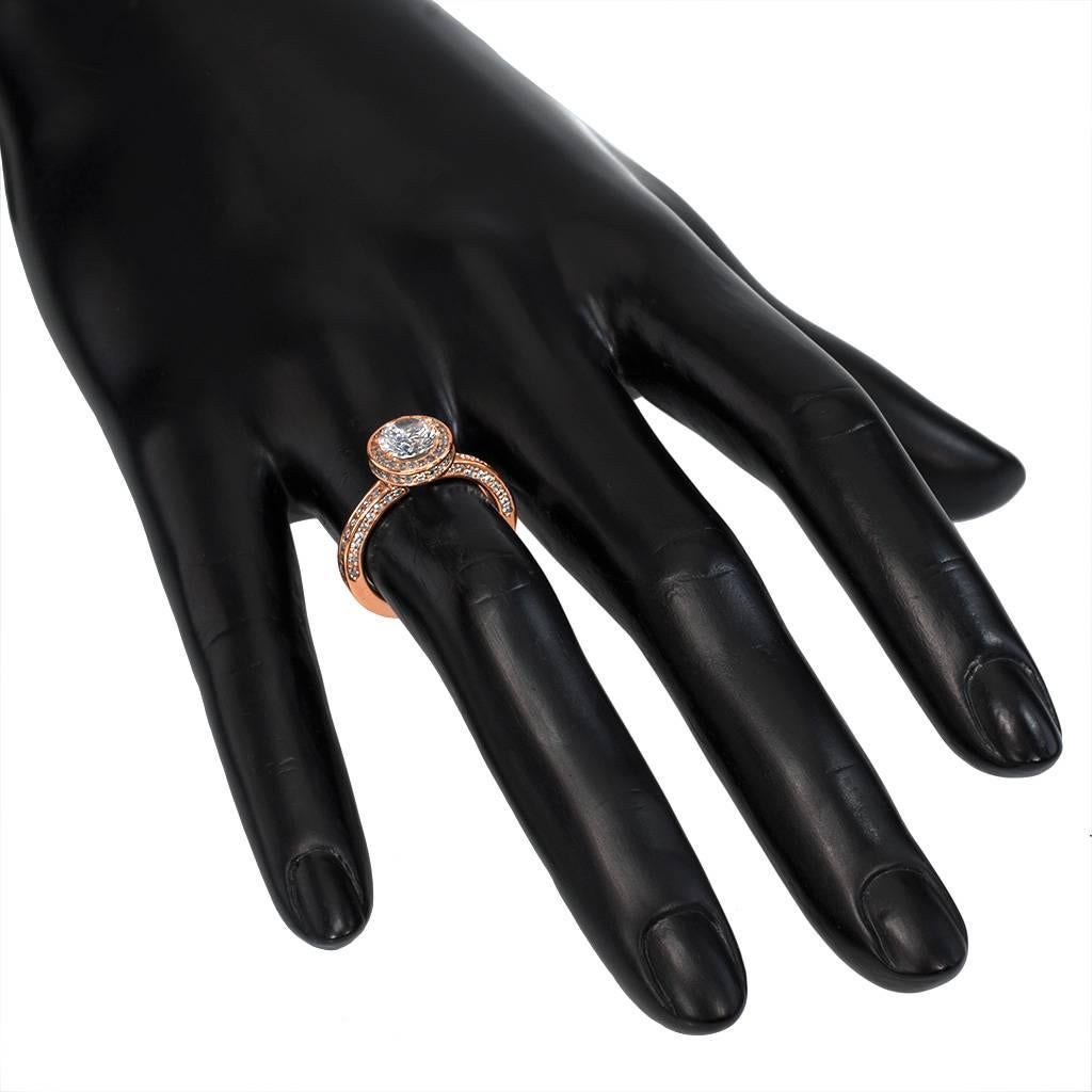 Alex Soldier Eternal Love Diamond Engagement 1.55 Carat Ring in Rose Gold 1