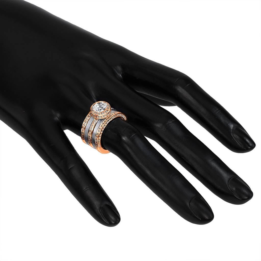 Alex Soldier Eternal Love Diamond Engagement 1.55 Carat Ring in Rose Gold 5