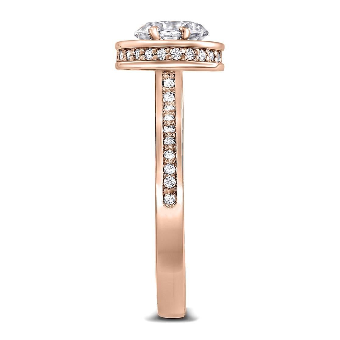 Women's Alex Soldier Eternal Love Diamond Engagement 1.55 Carat Ring in Rose Gold