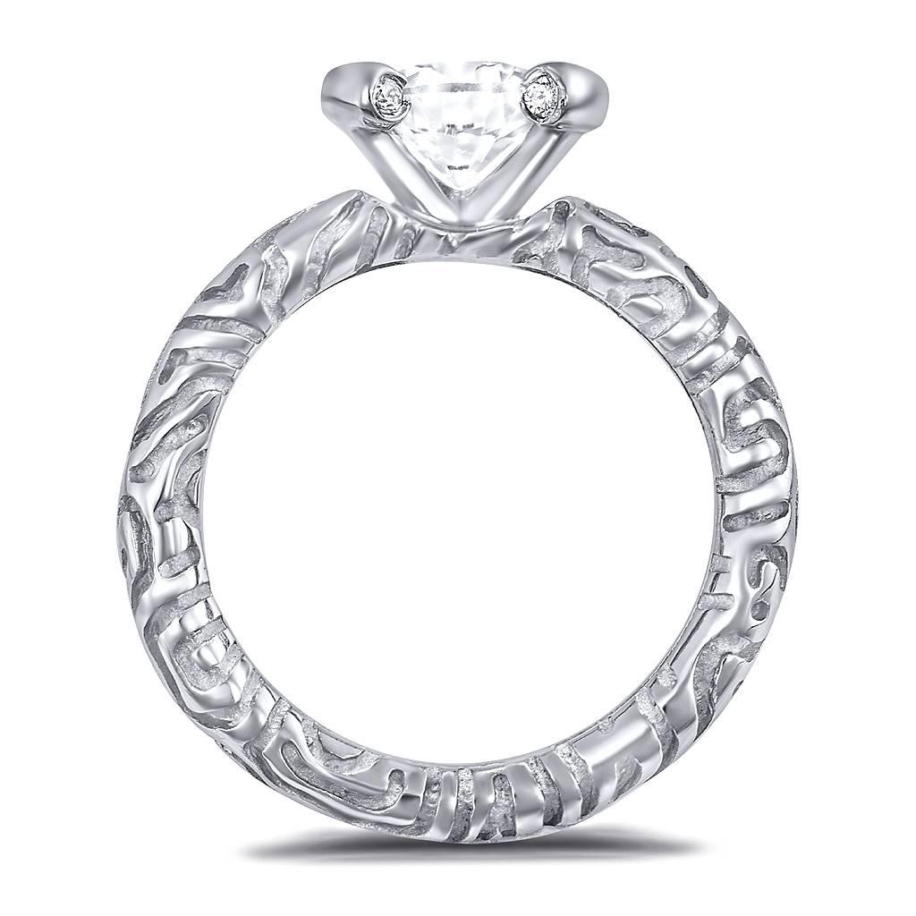 1 Carat Alex Soldier Diamond Valentine Engagement Ring in White Gold In New Condition In New York, NY
