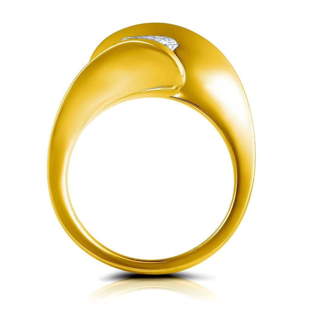 1 Carat Alex Soldier Dance of Life Diamond Yellow Engagement Gold Ring In New Condition In New York, NY