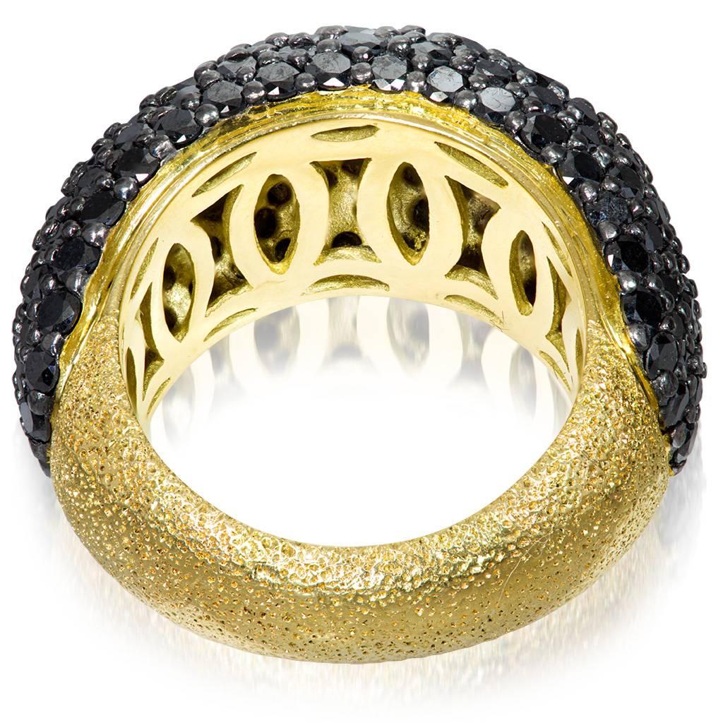 Women's Spinel Textured Yellow Gold Ring One of a Kind
