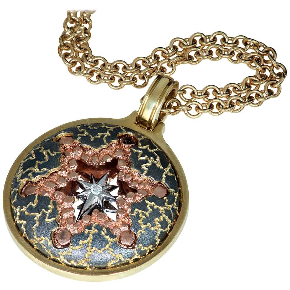 Alex Soldier's Star of David narrates a story of life. The ornament consists of several details, each denoting special symbols attributed to Jewish culture. The upper surface is decorated with a special finish which resembles dried sand in the