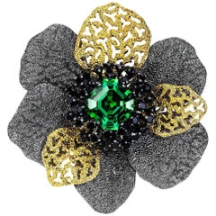 Crystal Spinel Coronaria Brooch Pendant One of a Kind