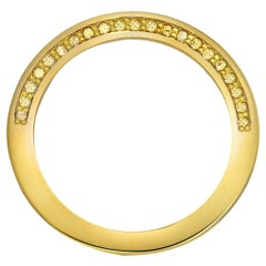 Sapphire Yellow Gold Band One of a Kind