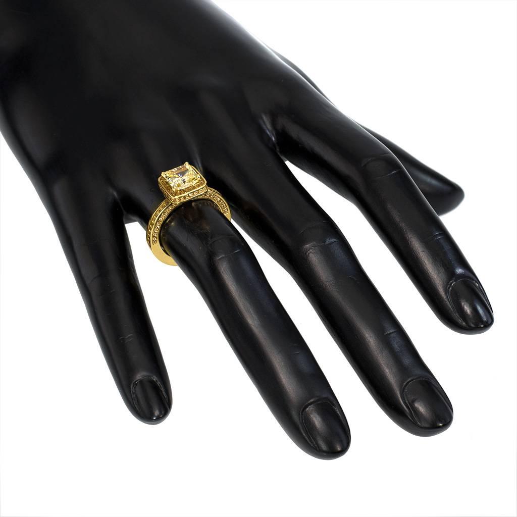 Women's or Men's Alex Soldier Eternal Love Garnet Gold Engagement Ring One of a Kind