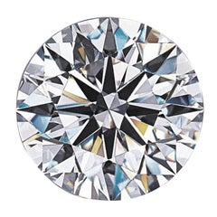 GIA Certified Round Brilliant Diamond 1.11 Carat D Color VVS2 Triple Excellent