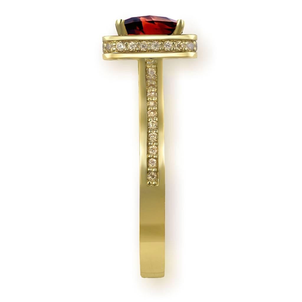 Alex Soldier Garnet Gold Engagement Wedding Cocktail Ring One of a Kind In New Condition In New York, NY