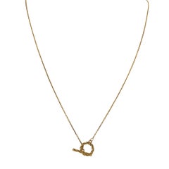 14KT Yellow Gold Twist Toggle Lariat Necklace