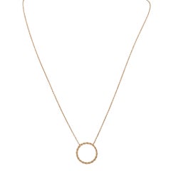 14KT Rose Gold Twisted Circle Adjustable Necklace