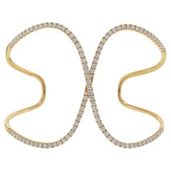 Bracelet en or rose 18KT à double cercle de diamants