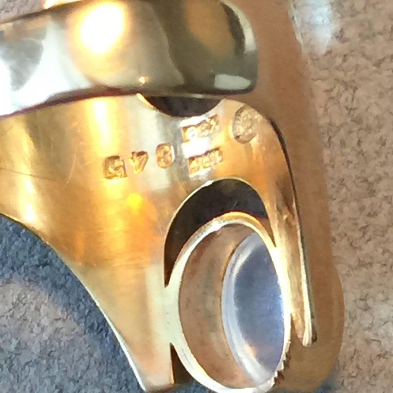 Georg Jensen Modernist Ring No. 845 by Henning Koppel In Excellent Condition In San Francisco, CA
