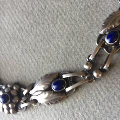 Georg Jensen Sterling Silver Necklace No. 1 with Lapis Lazuli