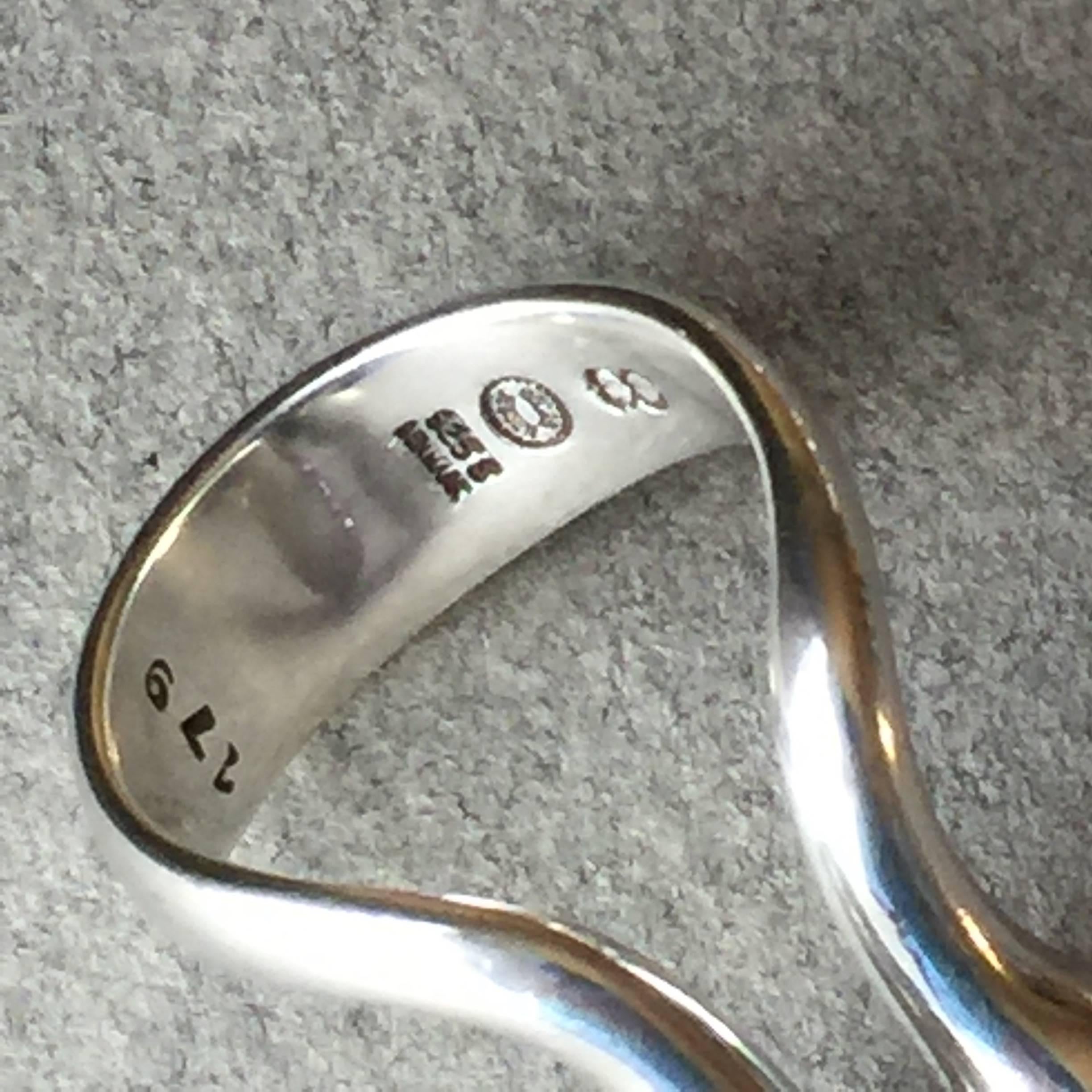Women's Georg Jensen Sterling Silver Ring No. 179 by Bent Gabrielsen (Size 7) For Sale