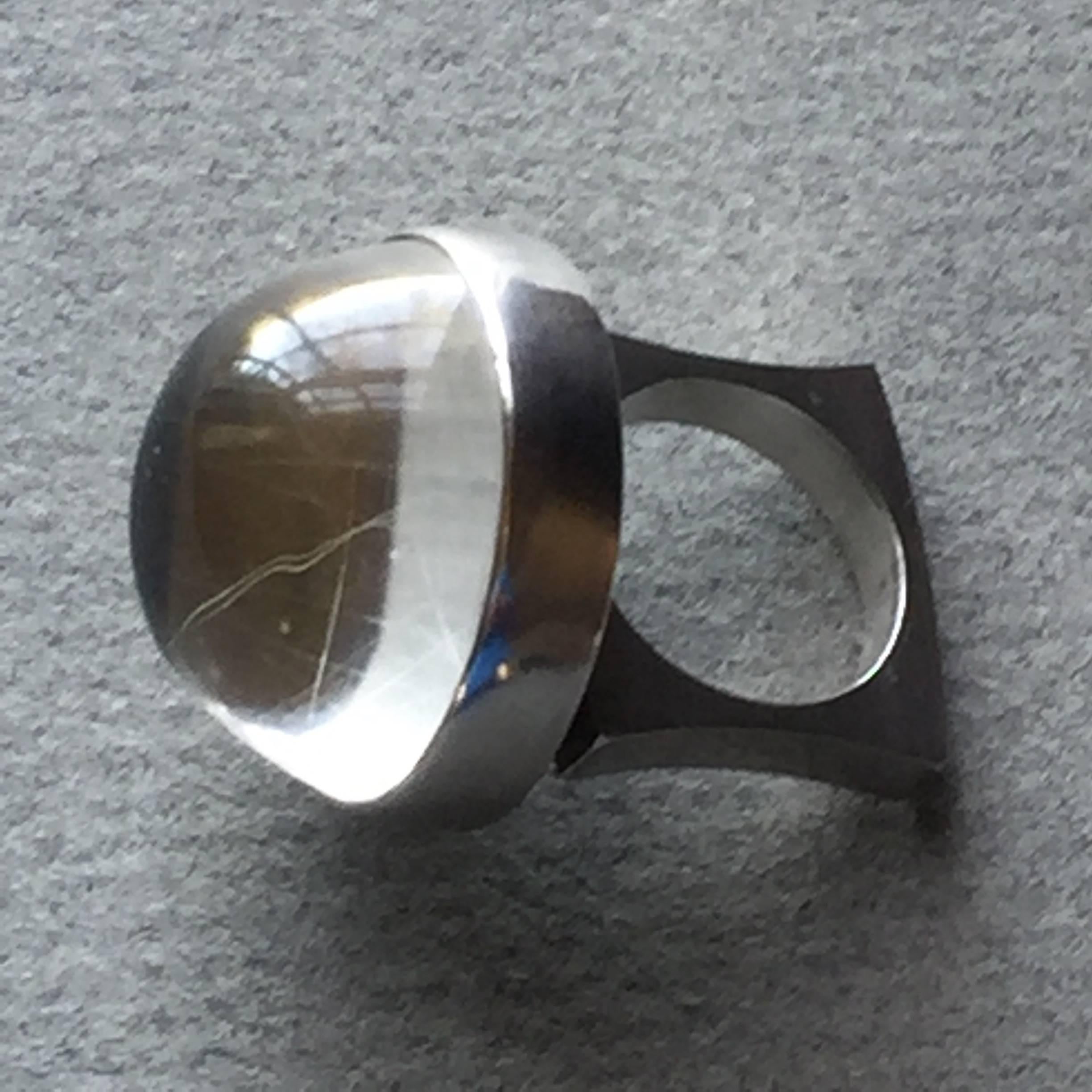 Modernist Georg Jensen Sterling Silver Ring No. 169 by Bent Gabrielsen. 