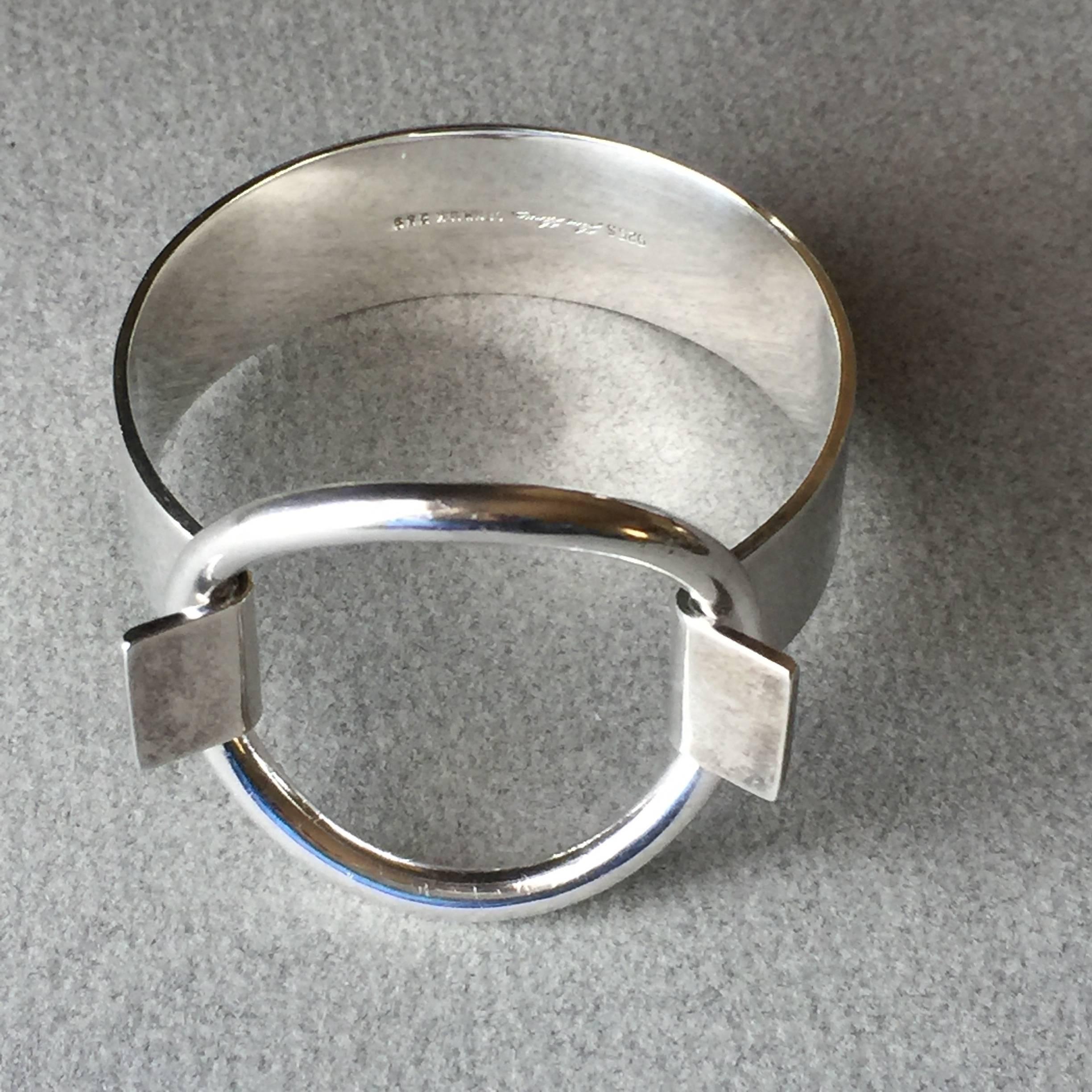 Hans Hansen Sterlingsilber-Ringarmband von gebogenem Gabrielsen (Modernistisch)