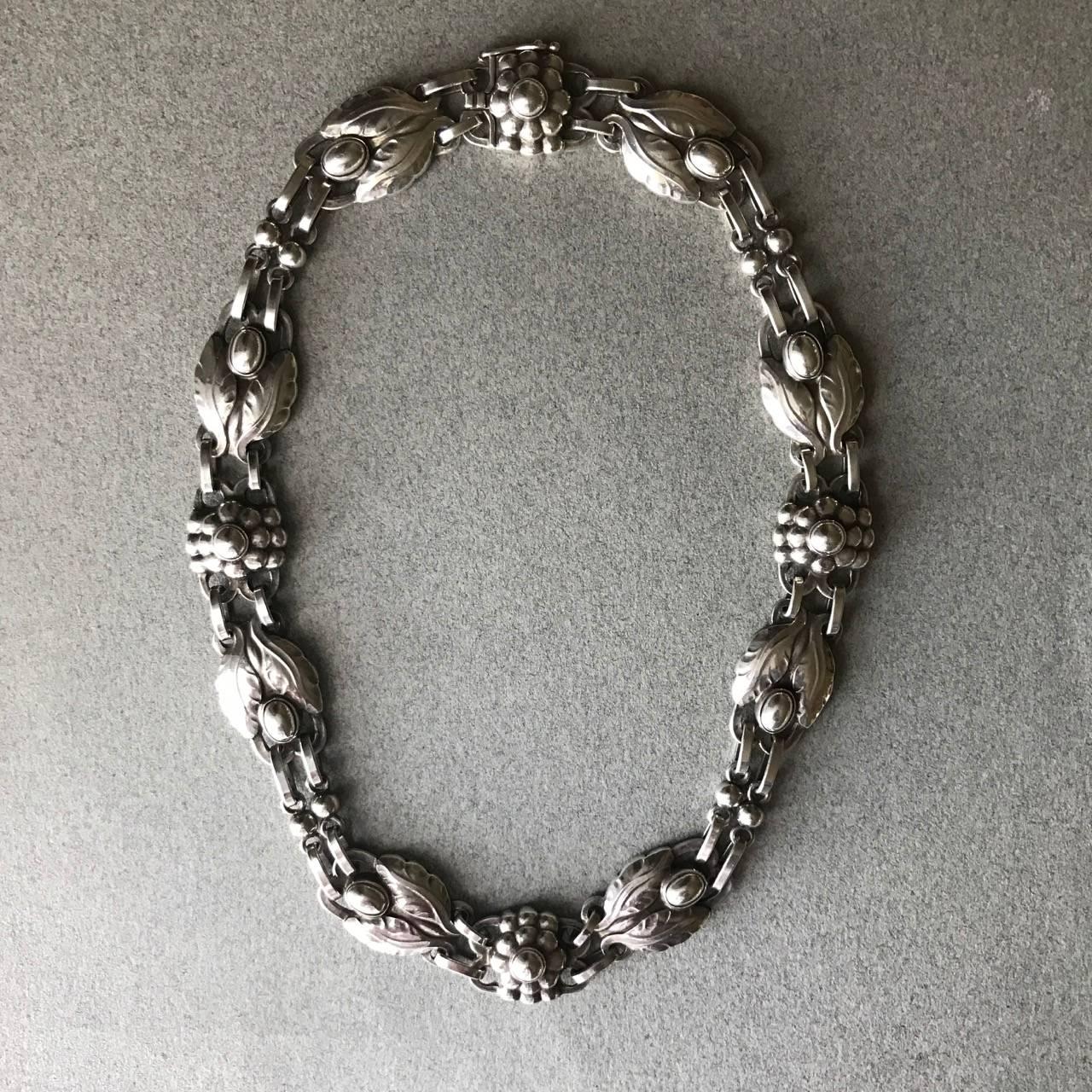Georg Jensen Sterling Silver Necklace No. 1 In Excellent Condition In San Francisco, CA