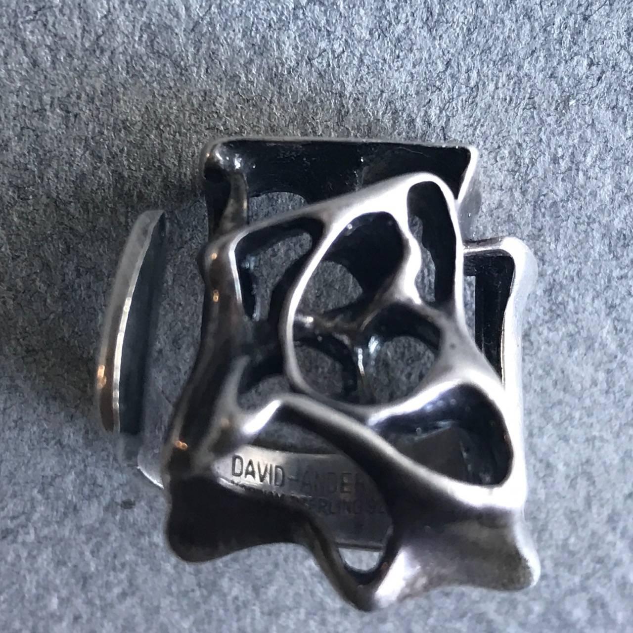 David Anderson Sterling Silver Brutalist Ring

Bold chunky ring with open abstract work.

US ring size 5.

Complimentary ring box and FREE shipping included.

About the designer:
The David Andersen Company was founded in Christiania (modern-day