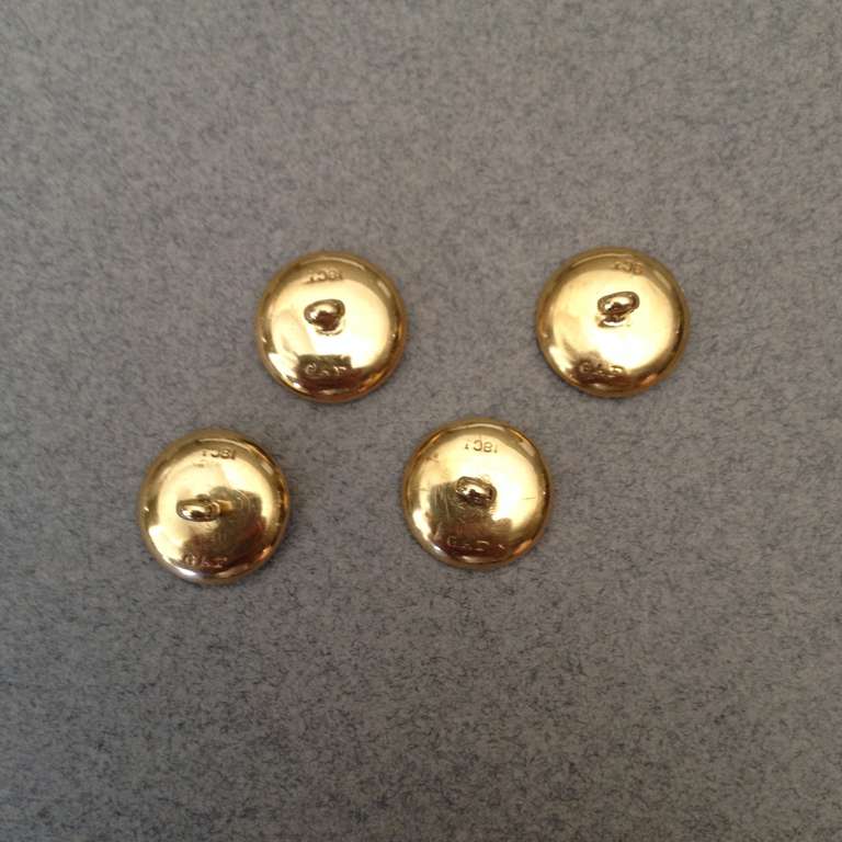 Mappin and Webb, Ltd. Silver Gold Stud Set 4 Button 2 Collar Tacks 3