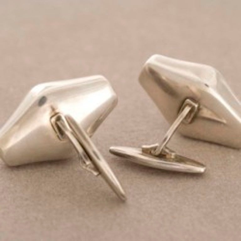 Georg Jensen Sterling Silver Modernist Cufflinks by Kim Naver No. 250