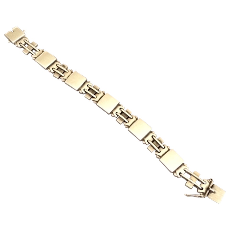 Georg Jensen Art Deco Silver Bracelet No. 48 by Oscar Gundlach-Pedersen